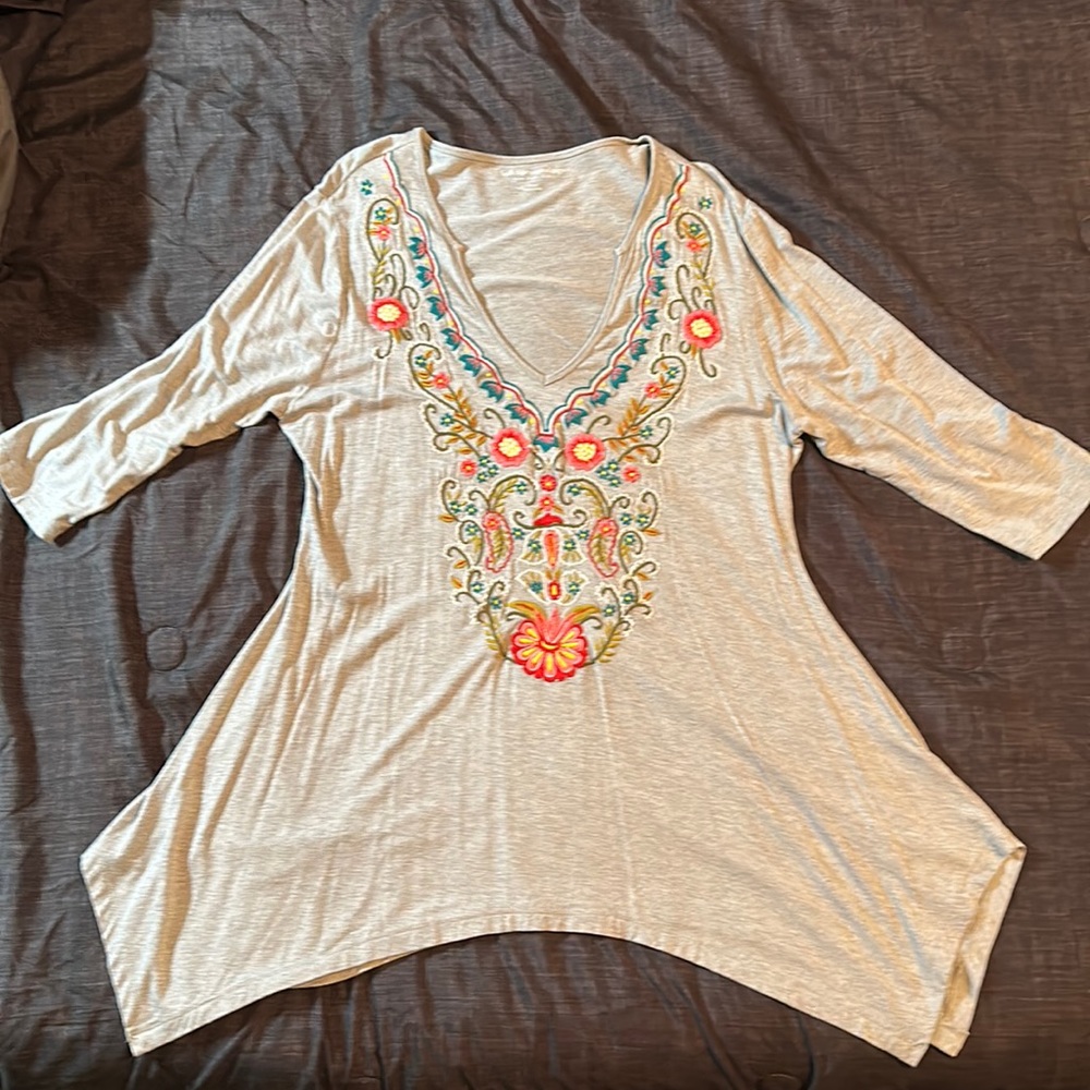 Swing top/embroidered detail #Softsurroundings